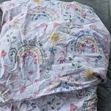 Pottery Barn Kids Rainbow Heritage Cotton Fitted Sheet Full Size