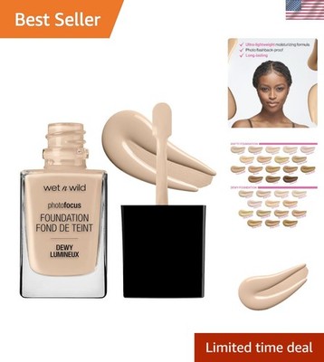 Photo Focus Dewy Liquid Foundation Makeup, Shell Ivory 'Packaging may vary