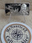 🪎Hamilton Mint - Eli Whitney Cotton Gin - .999 Fine Silver Troy Ounce Bar