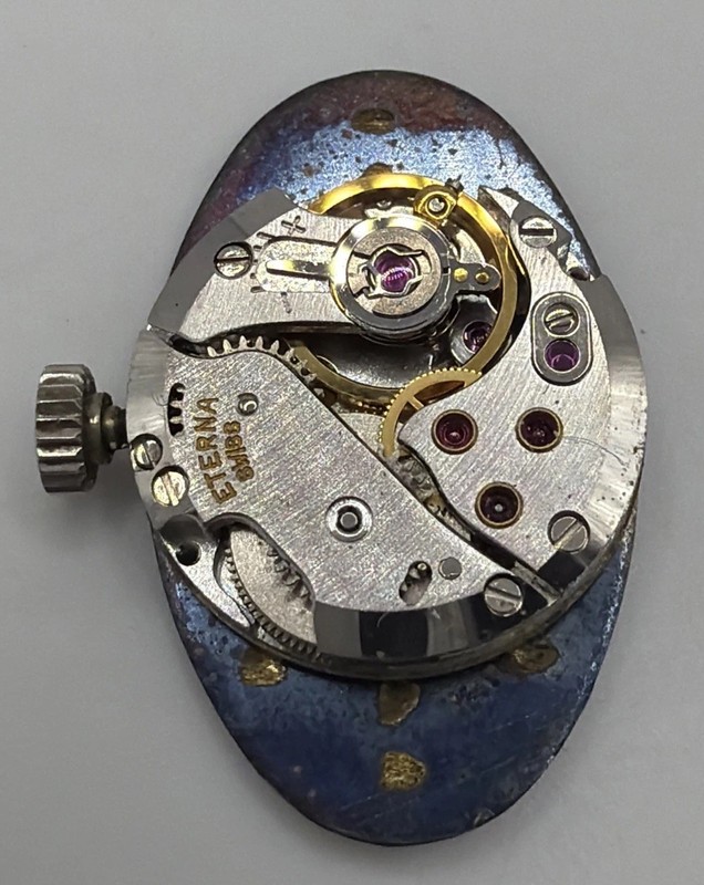 Eterna Blue Oval Dial And Movement 