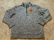 Sport-Tek Shirt Mens L Black Electric 1/4-Zip Black Earth WI Fire Dept Fleece LS