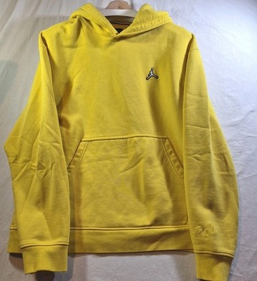 Jordan Flight Fleece Yellow Hoodie Men s Size Large READ DESCRIPTION SEE PHOTOS 