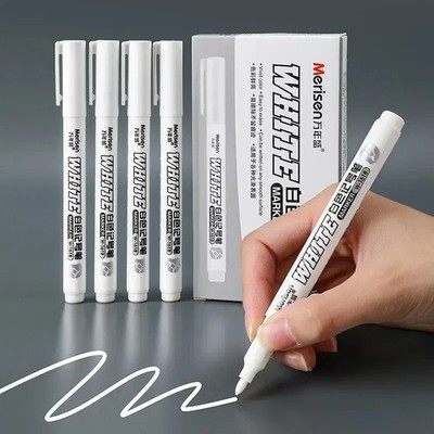 3 Stück Weiß Wasserdicht Permanent Lack Marker Stifte für Metall Holz Stoff