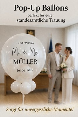 Pop Up ballon standesamt Wedding trauung Xxl Explosion balloon ballon Nikah