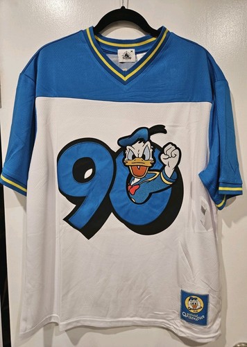 2024 Disney Parks Donald Duck 90th Anniversary Football Jersey Size L Large NEW