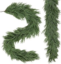 2PCS 6FT Christmas Garland Artificial Real Touch Norfolk Pine Garland
