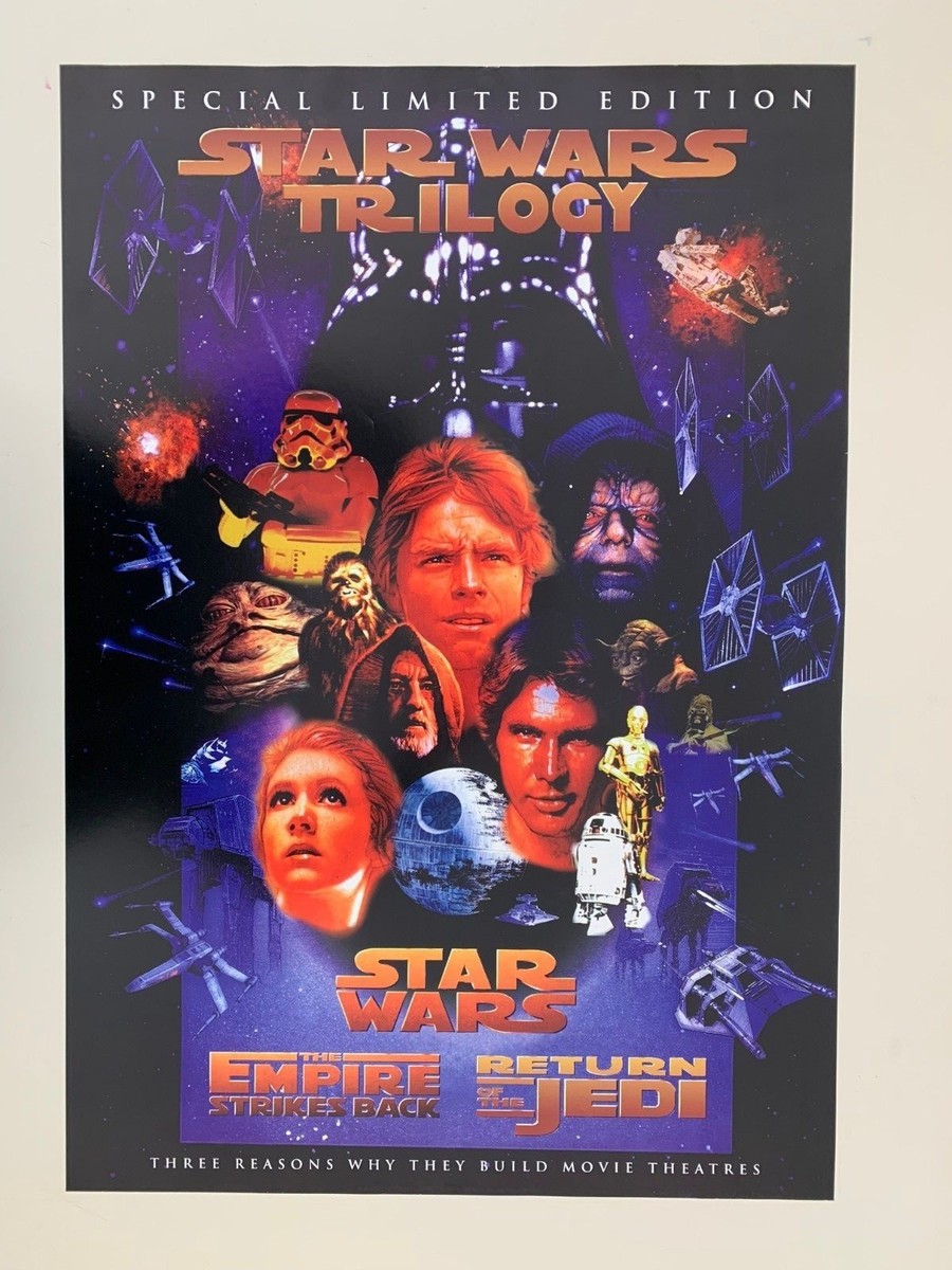 STAR WARS,TRILOGY,RARE 1990's POSTER | eBay