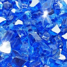 10 Pound 1/2 Inch Crushed Fire Glass for Natural or Propane Fire Pit Fireplac...