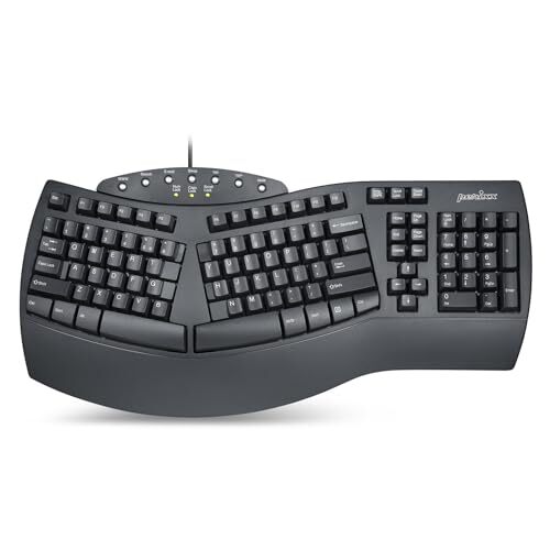 Perixx PERIBOARD 512 Ergonomic Split Keyboard Natural Ergonomic Black From Japan - Picture 1 of 6