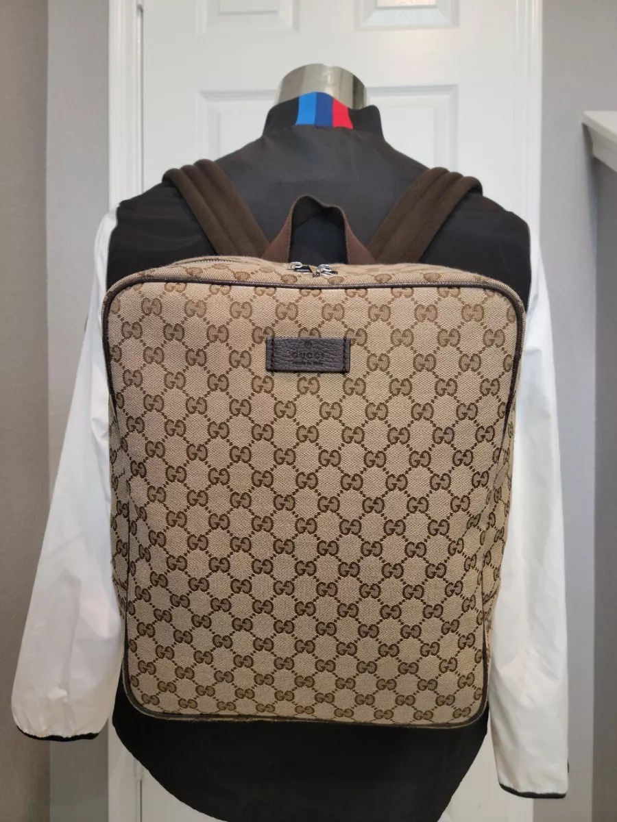 Gucci GG Supreme Beige Canvas Backpack