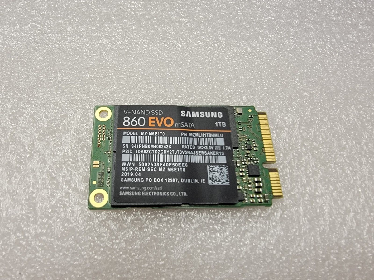 内蔵型SSD Samsung 860 EVO mSATA 1TB SSD Samsung 3D V-NAND SSD 860 EVO MZ-M6E1T0 1TB mSATA Solid State
