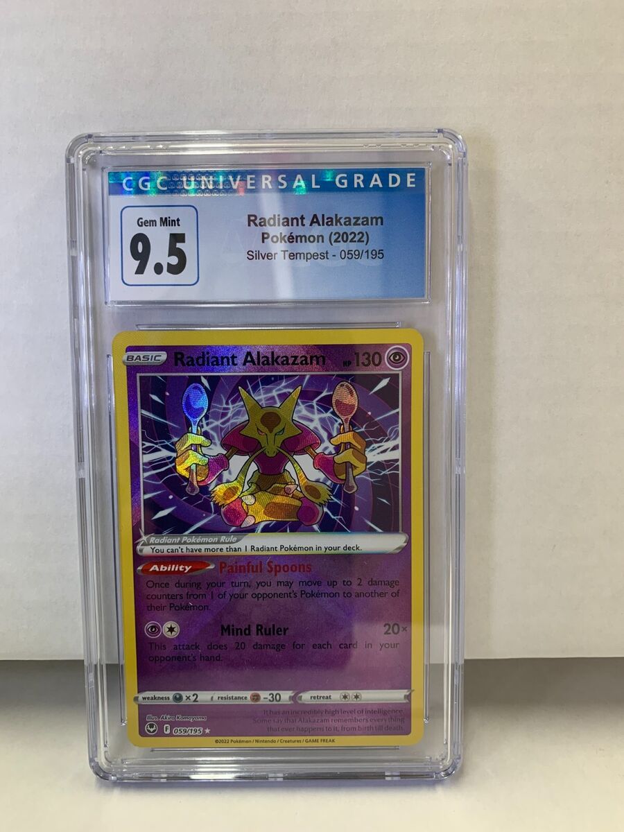 Pokémon Radiant Alakazam Silver Tempest 059/195 Rare Grade CGC Gem