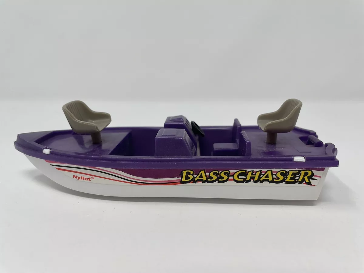 Vintage Nylint Bass Chaser Boat 7” Plastic Fishing Boat Toy -Boat