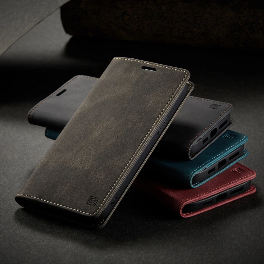 For iPhone 16e/16/15/14/13/12/11 XR SE 8 Leather Wallet Case Magnetic Flip Cover - Image 2 of 4