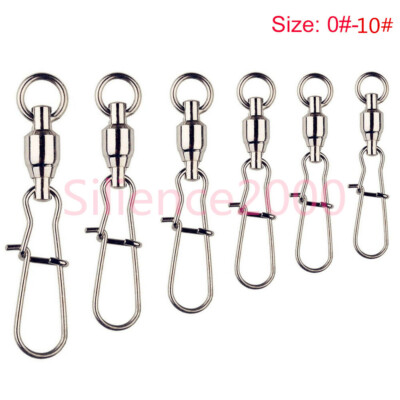 18Lb-500LB Ball Bearing Fishing Swivel with Nice Snap High-strength Swivel Snaps