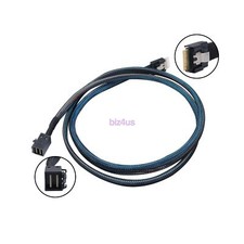 1M PCIE 4.0 Slimline SAS SFF-8654 Cable 4i to Mini SAS HD SFF-8643 Adapter Cable