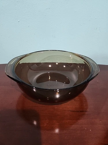 Vintage Pyrex Amber 1 1/2 Qt. 1.5 Quart Glass Casserole Dish 023 7.5"