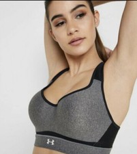 Under Armour HeatGear High Impact Womens Sports Bra Sz 38DD NEW 1313285 020