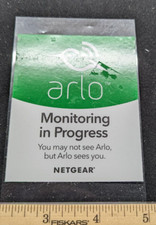 Arlo Netgear Monitoring in Progress / Window Sticker