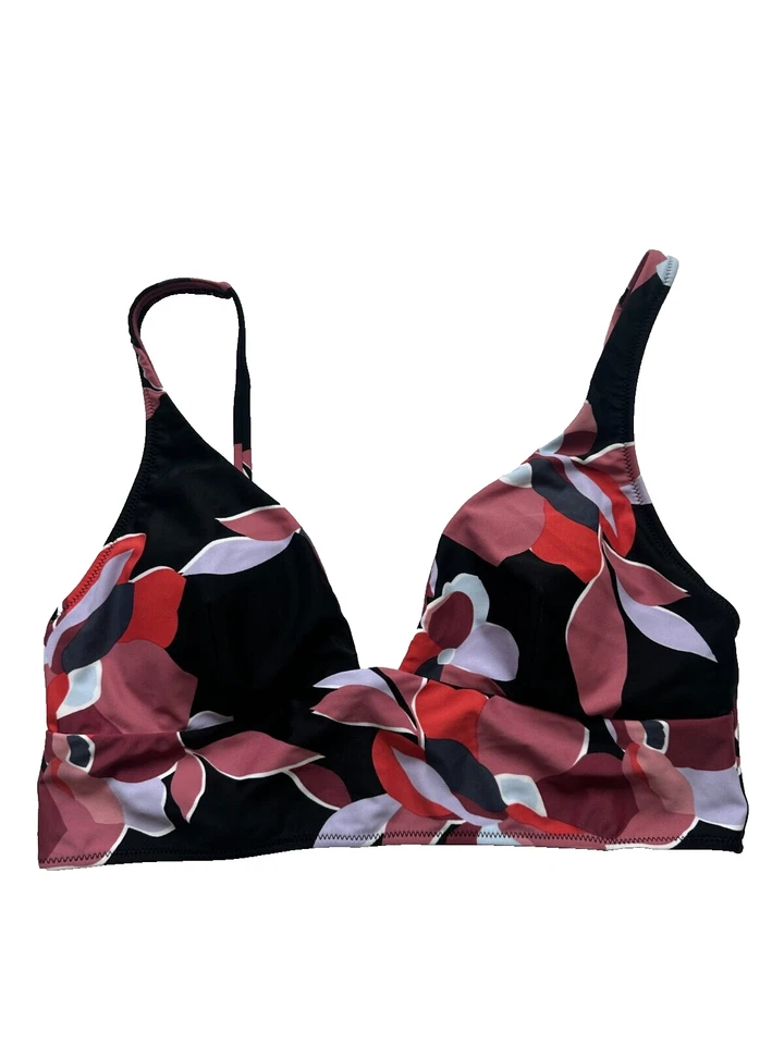 Top de natación de bikini bar III negro Secret Garden Longline halter talla grande para mujer Foto 4 de 4