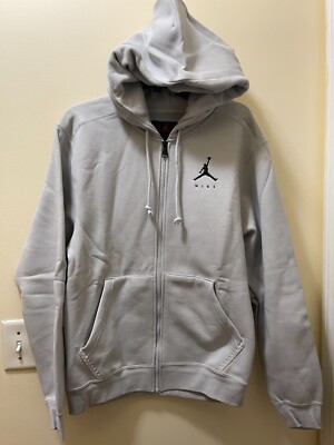 Nike Hoodie Men's Large Gray Fleece Lined Game Four Jumpman Logo DC9606-097 S348