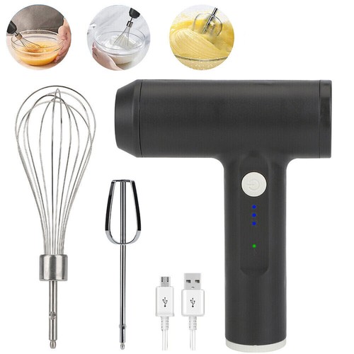 Electric Handheld Whisk Cordless Egg Beater Hand Mixer USB Coffee Food Frother - Picture 2 of 16
