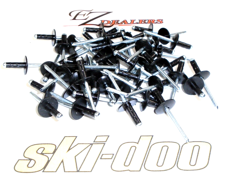 Ski Skin Rivets Vintage FITS Ski-doo Snowmobile Black RIVETS 50 LARGE HEAD 3/16 rivets ...