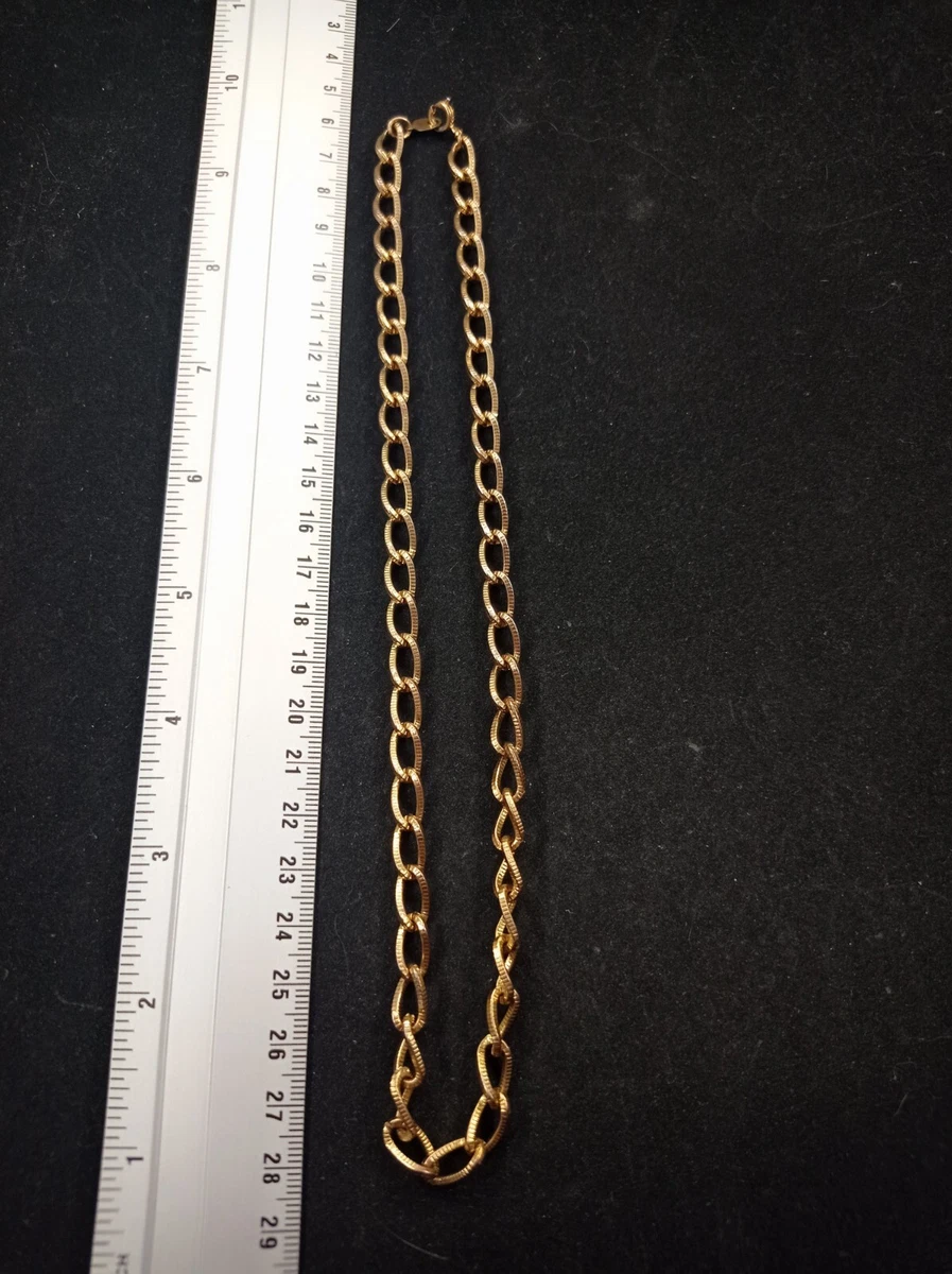 Collier Vintage à Gros Maillons - Bijou Fantaisie Ancien, Occasion Avec Traces D'usure