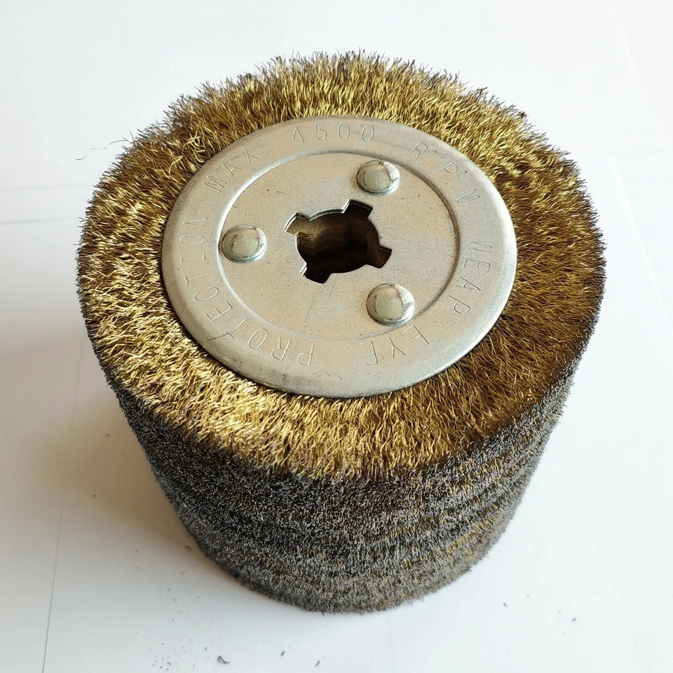 MARKENLOS Drahtbürste für Satiniermaschine, Schleifwalze, Satinierwalze, 120 x 100 x 19 mm