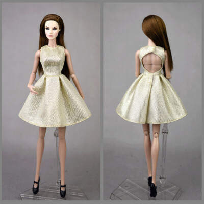Fashion Doll Clothes For 1/6 Dolls O-Neck Backless Party