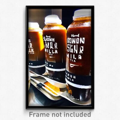 Pixel Art Poster - Hard To Find Brown Sugar Milk Tea (8 Bit Video Game Print)