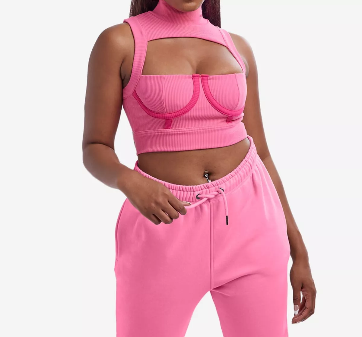 Reebok Classic Women s Cardi B PINK Crop Top HS4313 FREE SHIPPING