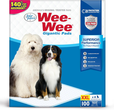 Gigantic Pee Pads for Dogs - 27.5'' X 44'' (100 Count)