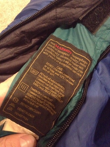 VTG Marmot Chinook Synthetic Mummy Sleeping Bag 32 x 77 Blue 35 Oz. - Picture 7 of 12