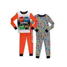 Lego Ninjago 4 PC Long Sleeve Tight Fit Cotton Pajama Set Boy Size 6