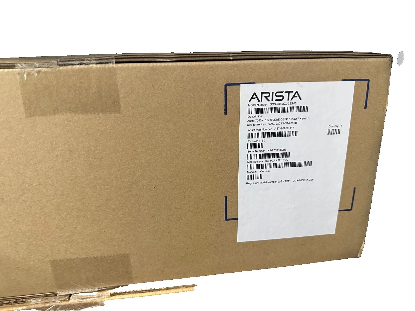 Arista Rack Mountable 3 Layer Enterprise Network Switches