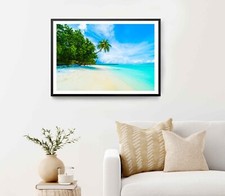 Tropical Beach & Sea in Maldives Island Poster Premium Quality Choose your Size