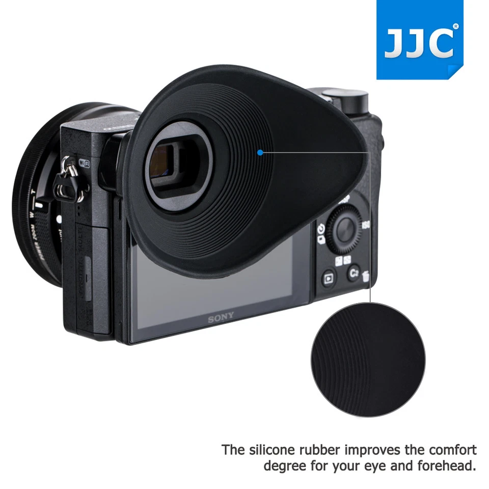 Ocular suave ovalado JJC para Sony A6300 A6000 NEX-6 NEX-7 como usuario de gafas FDA-EP10 Foto 4 de 4