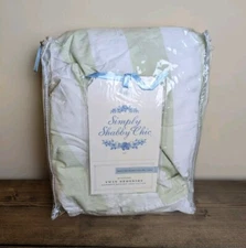 Simply Shabby Chic Twin Bedskirt NEW OPEN BOX Ruffled Green Stripe Target 2000s