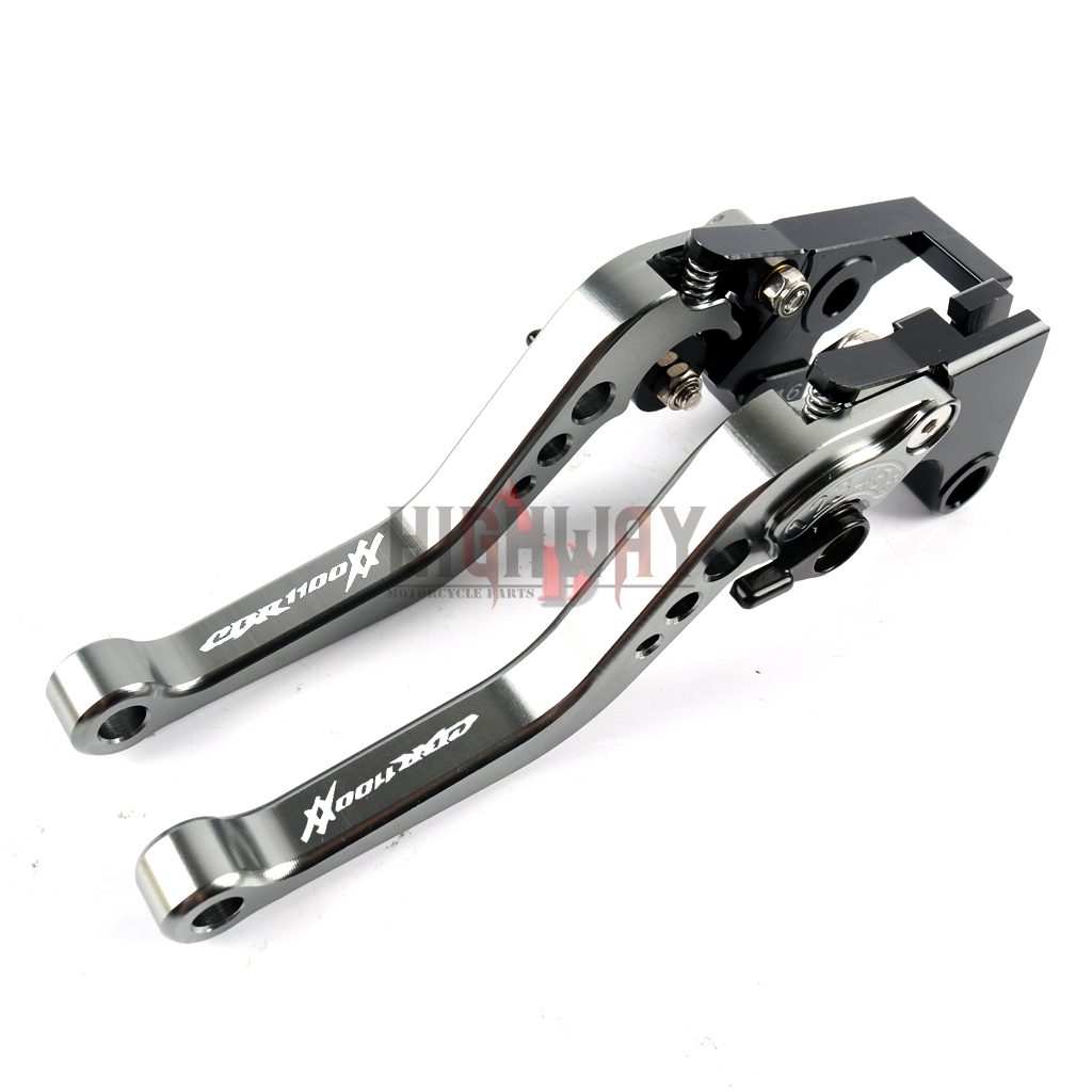 CNC Short Aluminum Adjustable Brake Clutch Levers For Honda CBR1100XX / 9707 eBay