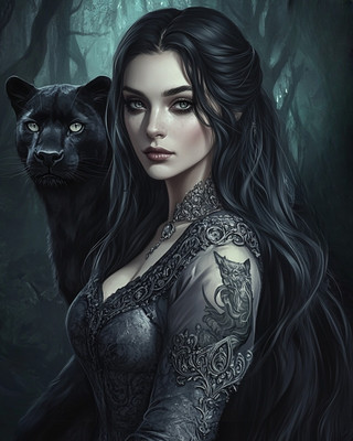 Paint By Number Panther Princess Kit