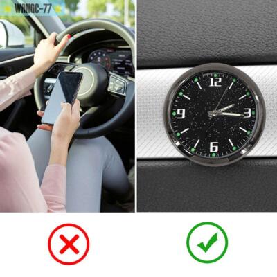 Car Clock Luminous Digital Quartz Watch Air Outlet Dashboard Clock Accessories