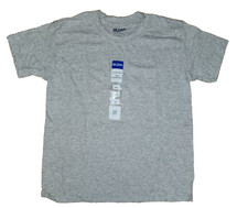 NEW Gildan Youth Short Sleeve Pre-Shrunk Cotton Crew Neck Gray T-Shirt Size S