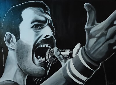  Freddy Mercury 18x24 Acrylic On Canvas