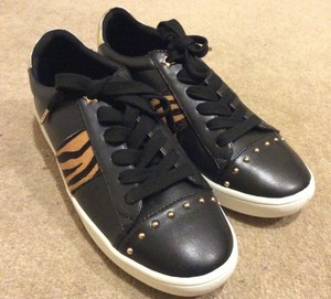 dune animal print trainers