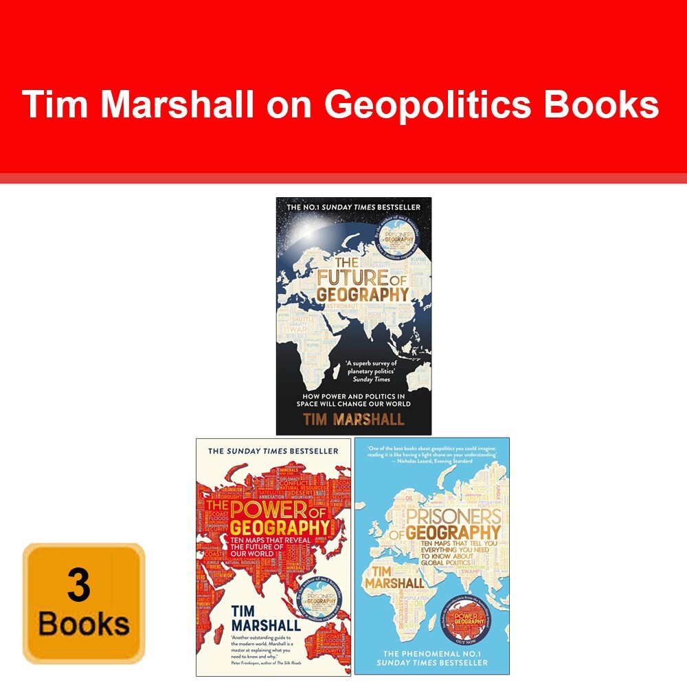 Tim Marshall on Geopolitics Collection 3 Books Set Future of Geography,Prisoners