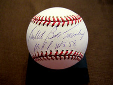 BOB TURLEY BULLET 58 WS MVP YANKEES SIGNED AUTO OAL BASEBALL LEGENDS ARE FOREVER