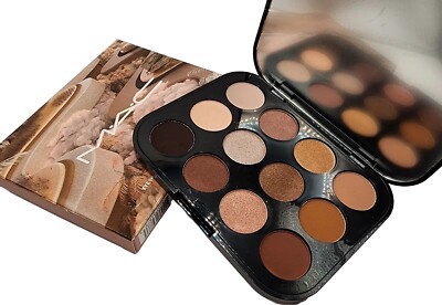 MAC connect in colour eye shadow palette unfiltered nudes colour new in box