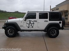 Distressed Star Army Graphic Vinyl Decal Sticker Side Reflective Camo