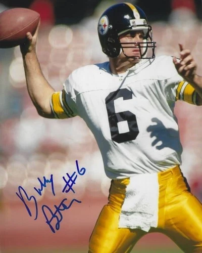 Signed 8x10 BUBBY BRISTER  Pittsburgh Steelers Autographed photo w/ Show Ticket